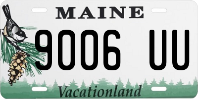 ME license plate 9006UU