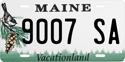 ME license plate 9007SA