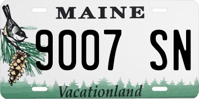 ME license plate 9007SN