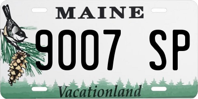 ME license plate 9007SP