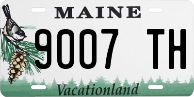 ME license plate 9007TH