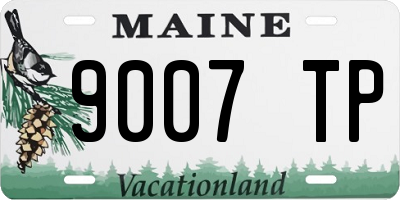 ME license plate 9007TP