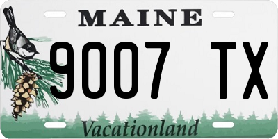 ME license plate 9007TX