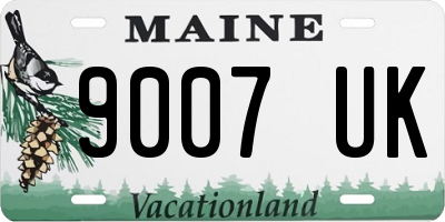 ME license plate 9007UK