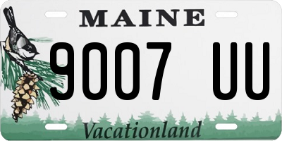 ME license plate 9007UU