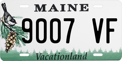 ME license plate 9007VF