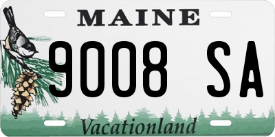 ME license plate 9008SA