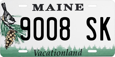 ME license plate 9008SK