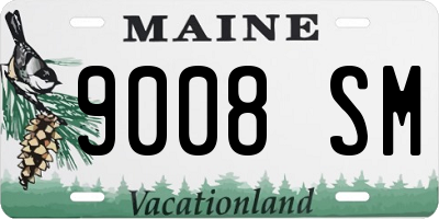 ME license plate 9008SM
