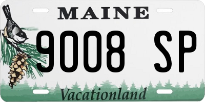 ME license plate 9008SP