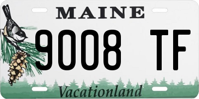ME license plate 9008TF