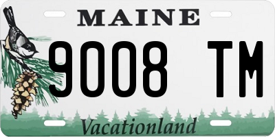 ME license plate 9008TM