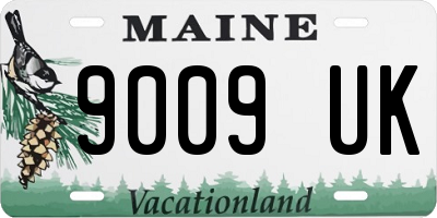 ME license plate 9009UK