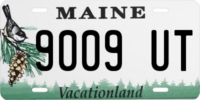 ME license plate 9009UT