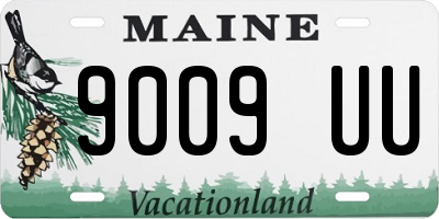 ME license plate 9009UU