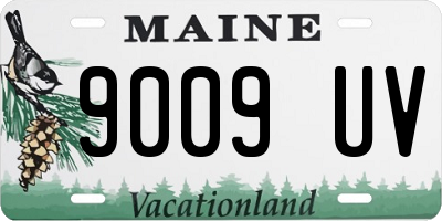 ME license plate 9009UV