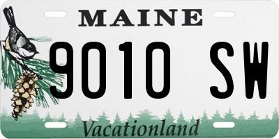 ME license plate 9010SW