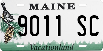 ME license plate 9011SC
