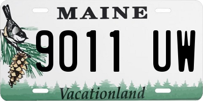 ME license plate 9011UW