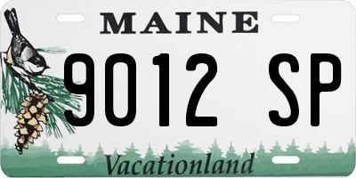 ME license plate 9012SP
