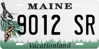 ME license plate 9012SR