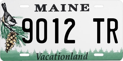 ME license plate 9012TR