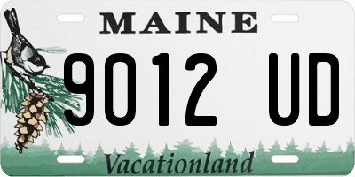 ME license plate 9012UD