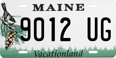 ME license plate 9012UG