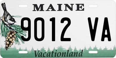 ME license plate 9012VA