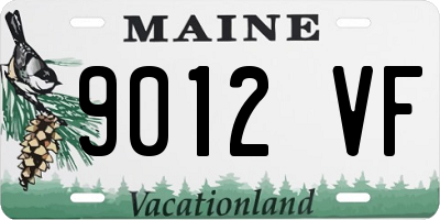 ME license plate 9012VF