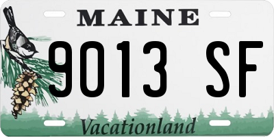 ME license plate 9013SF