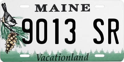 ME license plate 9013SR