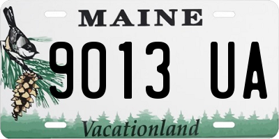 ME license plate 9013UA