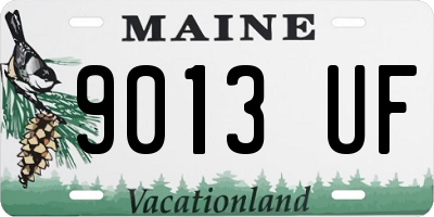 ME license plate 9013UF