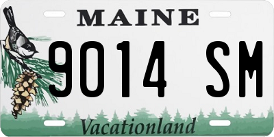 ME license plate 9014SM