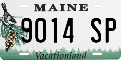 ME license plate 9014SP