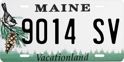ME license plate 9014SV