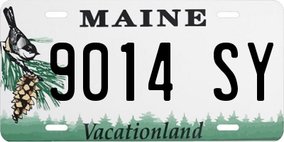 ME license plate 9014SY