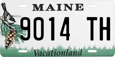 ME license plate 9014TH