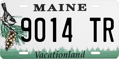 ME license plate 9014TR