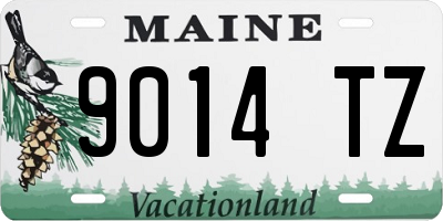 ME license plate 9014TZ