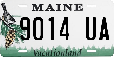 ME license plate 9014UA