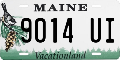ME license plate 9014UI