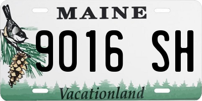 ME license plate 9016SH