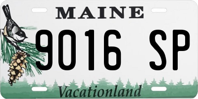 ME license plate 9016SP