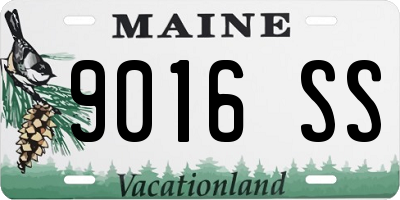 ME license plate 9016SS
