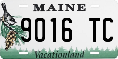 ME license plate 9016TC