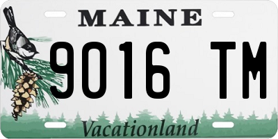 ME license plate 9016TM