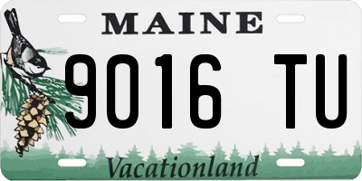 ME license plate 9016TU