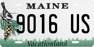 ME license plate 9016US